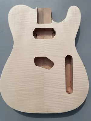 Electric Guitar Body Mahogany Flame Maple Veneer DIY Replacement For TL Style • £94.80