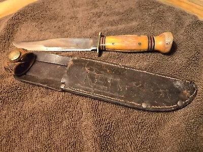 Marble's 5.5  IDEAL Knife Stag Handles & Pommel LARGE Nut Circa 1918-19 • $150
