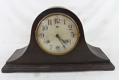 Vintage Antique Waterbury Brown Wooden Mantle Shelf Chime Clock No. 901 • $151.73