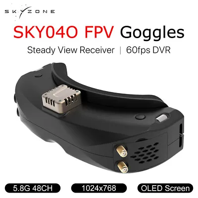 SKYZONE SKY04O FPV Goggles 1024*768 OLED Screen 5.8G 48CH SteadyView Receiver • $398.78