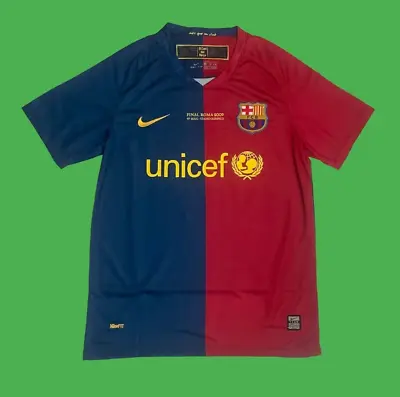 FC Barcelona 2008/09 Messi #10 Home Retro Soccer Jersey Mens Size Small • $55