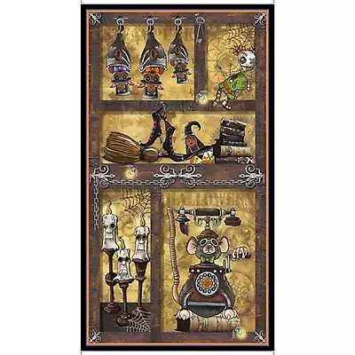 Steampunk Hallow 2 Panel-Quilting Treasures • $13.95