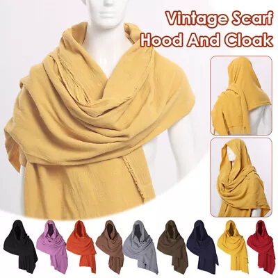 Medieval Pirate Scarf Hood Cloak Halloween Cosplay Renaissance Shoulder Cape • £32.24