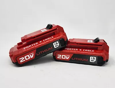 New- Genuine Porter Cable PCC680L 20V Max Lithium-Ion 1.5 Ah Batteries- Lot Of 2 • $90