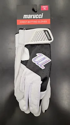 NEW! Marucci Crest Batting Gloves White/Black Adult • $19.95