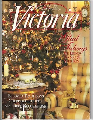 Vintage VICTORIA Magazine DEC 1997 Crafts Home & Garden Antiques Fashion • $11.95