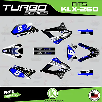 $79.99 • Buy Graphics Kit For Kawasaki KLX250 (2008-2020) KLX 250 Turbo Series - Blue