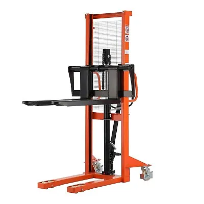 2200lbs Manual Pallet Stacker With Adjustable Forks And Fixed Legs Hand Tools • $1900