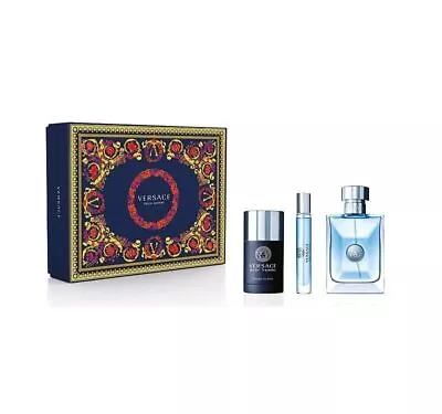 Versace Pour Homme Men 3 Pieces Set 3.4 Oz & 0.33 Oz Edt Spray & Deodorant Stick • $84.90