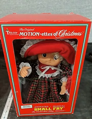 Motion-ettes Of Christmas 12  Small Fry Girl Plaid Dress Animated Musical 1994 • $24.99