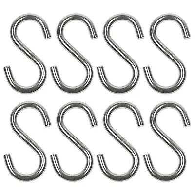 8 Pcs 2  Inch Small Zinc Plated S Shape Type Utility S Hooks Hangers Hook • $7.69