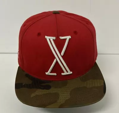 10.Deep X Logo False Idols Red Crown Camo Brim Snapback Hat Cap 100% Cotton • $23.75