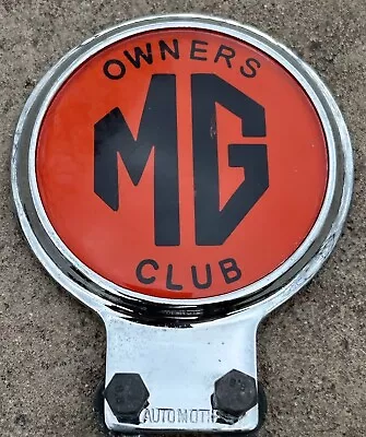 MG Automotif Grille Badge  MG Owners Club  Emblem  Vintage • $19.99