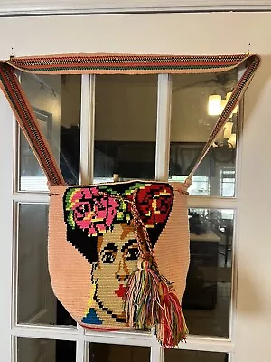 Wayuu Mochila Colombian Bag Large Size Frida Kahlo • $45