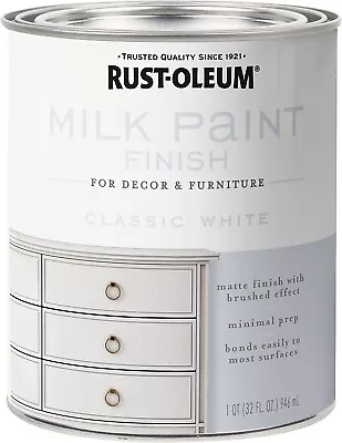 Rust-Oleum 331049 Milk Paint Finish Quart Classic White Pack Of 1 • $26.99