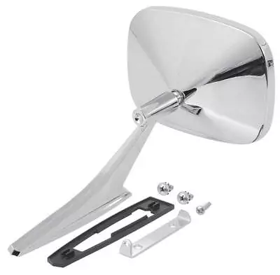 1968-72 Chevrolet Pontiac; Outer Door Mirror; Chrome; Ribbed; Driver Side;  Show • $48.99