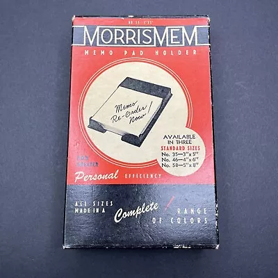 Vintage 1960s MorrisMem Telephone Blank Paper Pad With Memo Pad Holder USA Made • $12.99