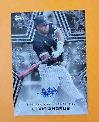 2023 Topps Series 2 Baseball Stars Auto Black /199 Elvis Andrus #BSA-EA Auto • $6.54