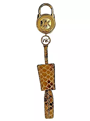 Michael Kors Bag Charm With Lock Gold With MK And Black Tassels 9x2 • $28