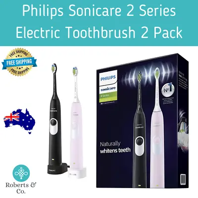 $170.79 • Buy 2 X Philips Sonicare 2 Series Whitening Rechargeable Electric Power Toothbrush