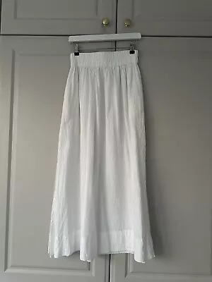 Zara White Cotton Skirt Midi Skirt Size Small Excellent Condition • £18