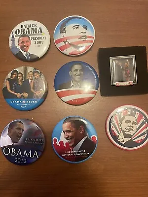 $15 • Buy 8 Barack Obama Political Campaign Buttons - Lot 8
