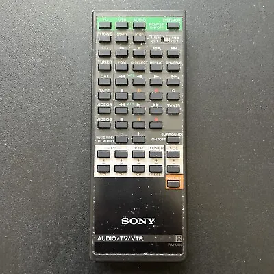 Sony RM-U80 Audio TV VTR Remote Control Black Silver - Original Vintage • $7.20
