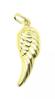 9ct Yellow Gold Angel Wing Charm / Pendant Double Sided  Finely Detailed • £58.71