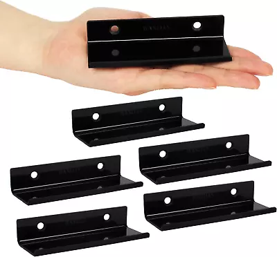 Black Vinyl Record Shelf Wall Mount 6 PackVinyl Holder WallAcrylic Album Recor • $21.99