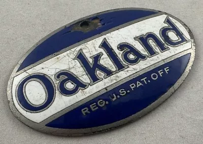 C1918 Antique Motor Car Co Oakland Radiator Badge Emblem Pontiac Michigan • $49.95
