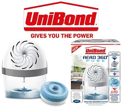 Unibond AERO 360 Moisture Absorber Dehumidifier System Device Or Genuine Refills • £8.99