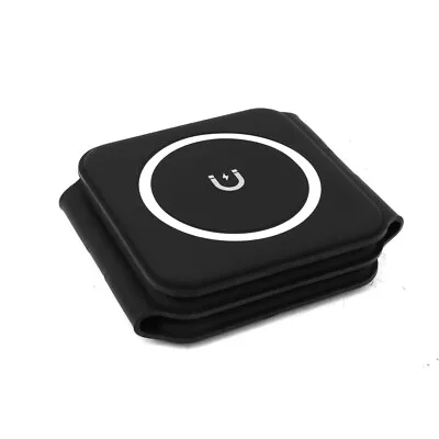 3 In 1 Foldable 15W Magnetic Wireless Charger Mat Pad For IPhone Apple Watch • £14.99
