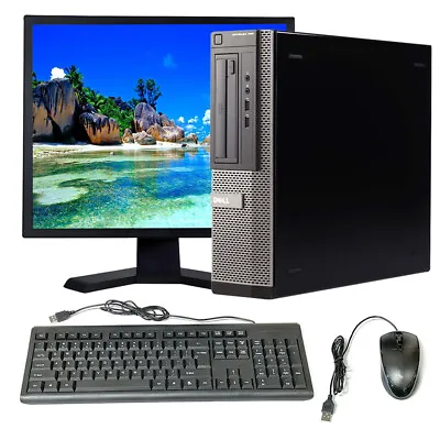 Dell I5 Desktop Computer PC Intel Core 8GB RAM 2TB HDD 19  LCD Windows 10 Wi-Fi • $129.48
