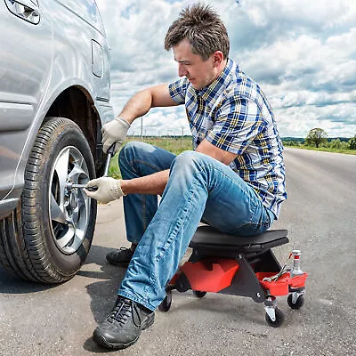 330LBS Rolling Mechanic Seat Garage Stool Detailing Creeper W/ Wheel Auto Repair • $54.99