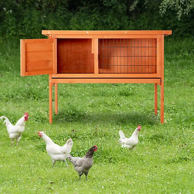 Wooden Chicken Coop Chicken House Outdoor Asphalt Roof For Duck Quail Hen Cage • $64.99