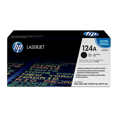 HP 124A Black Noir Toner LaserJet Cartridge Original - Q6000A Office Printer Kit • £49.99