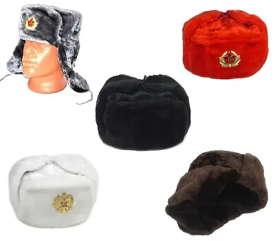 Russian Soviet Army Military Cossack Ushanka Fur Winter Hat  • $27.99