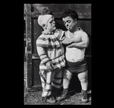 $3.78 • Buy Vintage Circus Clown Midget Dwarf PHOTO Circus Freak Sideshow Halloween Costume