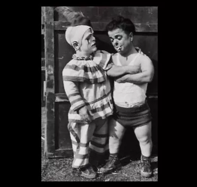 Vintage Circus Clown Midget Dwarf PHOTO Circus Freak Sideshow Halloween Costume • $4.28