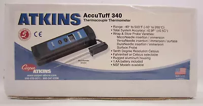 ATKINS Cooper AccuTuff 340 Thermocouple Thermometer 41-983430-3 Type K SEALED • $119.99