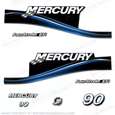 Fits Mercury 90hp  Fourstroke EFI  Decals - 2005 (Blue) • $99.95