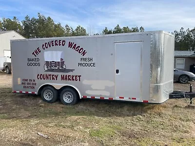 2022 18'x8.5' Twin Axle Enclosed Mobile Store/ Bakery Trailer W/shelves & Cooler • $9500