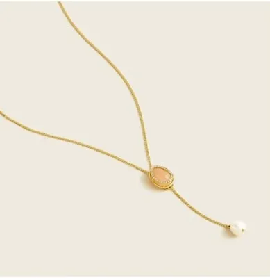 J. Crew Pave Pearl Drop Necklace NWT • $25