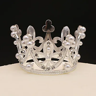 £1.72 • Buy Wedding Bridal Crown Jewelry Pearl Queen Princess Crown Crystal Hair Accessor.GA