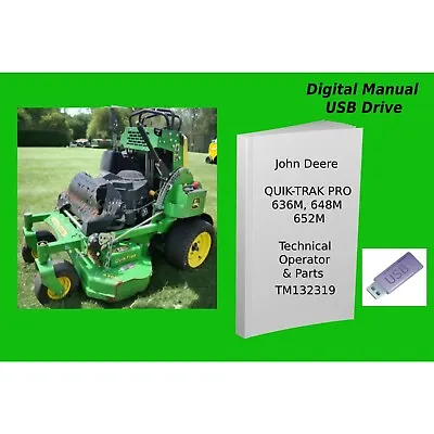 John Deere QUIK-TRAK PRO 636M 648M 652M Mower Technical Operator & Parts Manual • $68.37