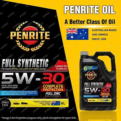 Penrite Full Synthetic 5W-30 Premium Non Friction Modified Engine Oil 6L • $98.95