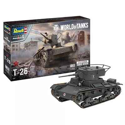 Revell Scale 1:35 T-26 World Of Tanks Model Tank Plastic Kit 03505 New Boxed • £13.99