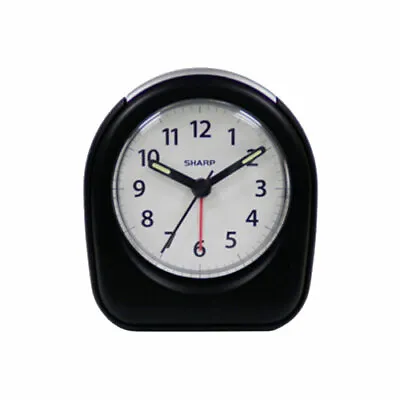 Sharp Quartz Analog Black Ascending Alarm Clock Battery Operate Simple EZ To Use • $15.99