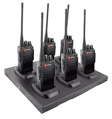 Mitex Site Six Pack Uhf 5w Licensed Handheld Two Way Radio With 6 Bay Charger • £875