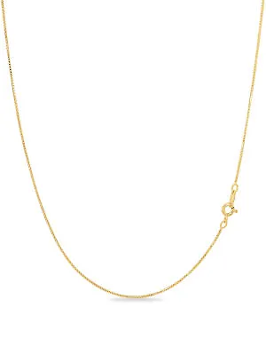 18k Gold Plated .925 Sterling Silver 1mm Box Chain Necklace 12 - 40 Inches! • $26.61